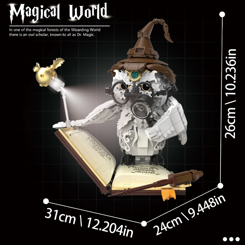 1162pcs Magical World Owl Doctor Magic Book and Lights Building Blocks Bricks Animal Bird Models Boys Assembly Toys Kid 1162pcs Magical World Owl Doctor Magic Book and Lights Building Blocks Bricks Animal Bird Models Boys Assembly Toys Kid