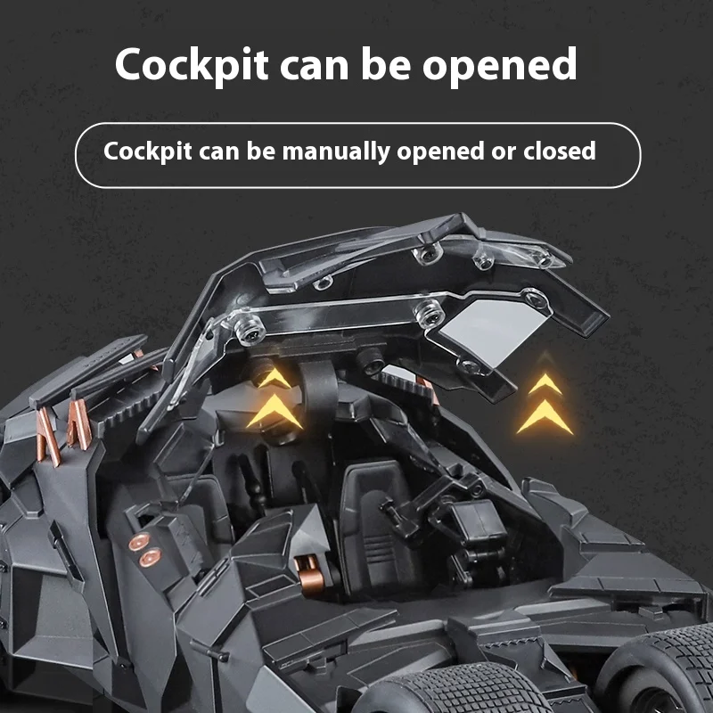 1:18 Batmobile Tumbler Alloy Metal Car Diecast Toy Vehicle Car Model Sound & Light Slide Spray Truck Toys For Kids 1:18 Batmobile Tumbler Alloy Metal Car Diecast Toy Vehicle Car Model Sound & Light Slide Spray Truck Toys For Kids