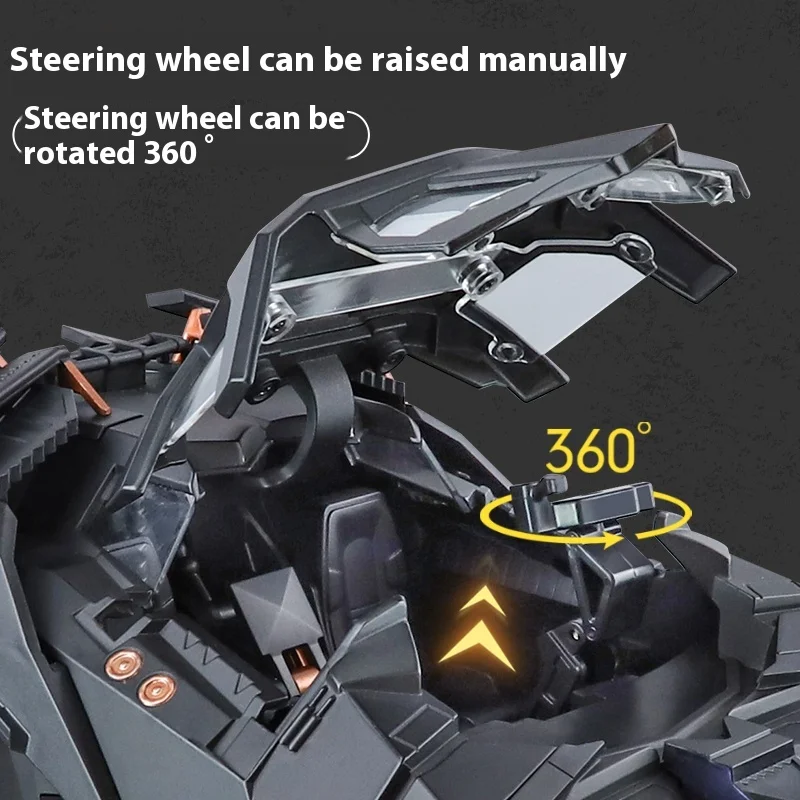 1:18 Batmobile Tumbler Alloy Metal Car Diecast Toy Vehicle Car Model Sound & Light Slide Spray Truck Toys For Kids 1:18 Batmobile Tumbler Alloy Metal Car Diecast Toy Vehicle Car Model Sound & Light Slide Spray Truck Toys For Kids