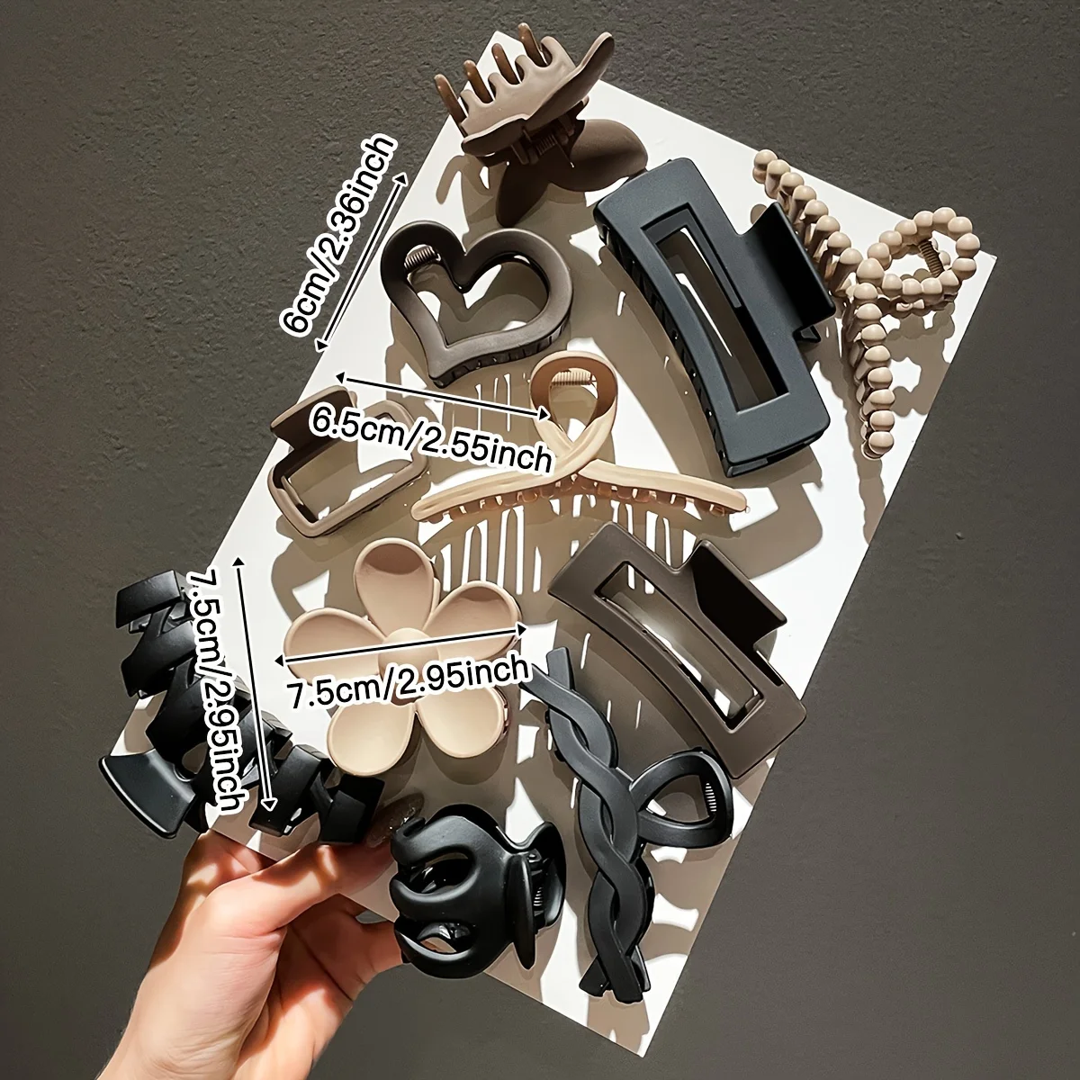 11pcs Women's High-end Frosted Clip Set Women's Back Head Hair Shark Clip Headwear 11pcs Women's High-end Frosted Clip Set Women's Back Head Hair Shark Clip Headwear