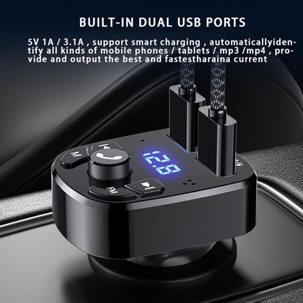 12-24V Car Bluetooth FM Transmitter 87.5-108 mhz Audio Car Mp3 Player 5V Output USB Auto Car Fast Charge Electronic 12-24V Car Bluetooth FM Transmitter 87.5-108 mhz Audio Car Mp3 Player 5V Output USB Auto Car Fast Charge Electronic
