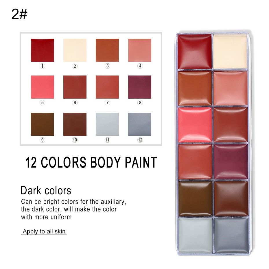 12 Colors Oil Face Paint Pallete 12 Colors Oil Face Paint Pallete