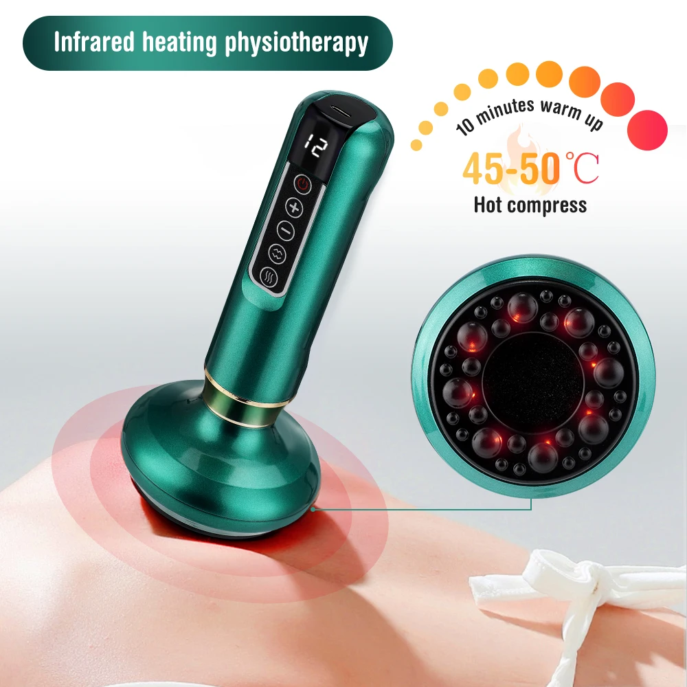 12 Gears Electric Cupping Massager Vacuum Suction Cup GuaSha Anti Cellulite Beauty Health Scraping Infrared Heat Body 12 Gears Electric Cupping Massager Vacuum Suction Cup GuaSha Anti Cellulite Beauty Health Scraping Infrared Heat Body