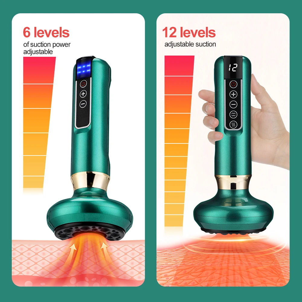 12 Gears Electric Cupping Massager Vacuum Suction Cup GuaSha Anti Cellulite Beauty Health Scraping Infrared Heat Body 12 Gears Electric Cupping Massager Vacuum Suction Cup GuaSha Anti Cellulite Beauty Health Scraping Infrared Heat Body