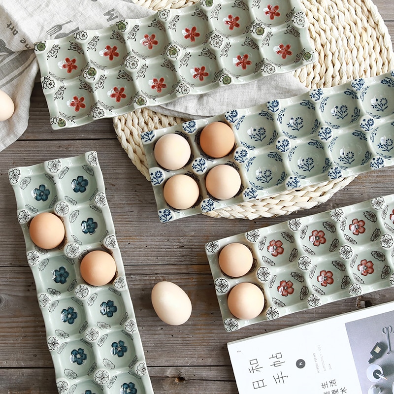 12 Grid Ceramic Egg Tray 12 Grid Ceramic Egg Tray