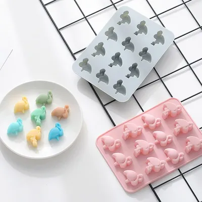 12 Grid Silicone Flamingo Mold