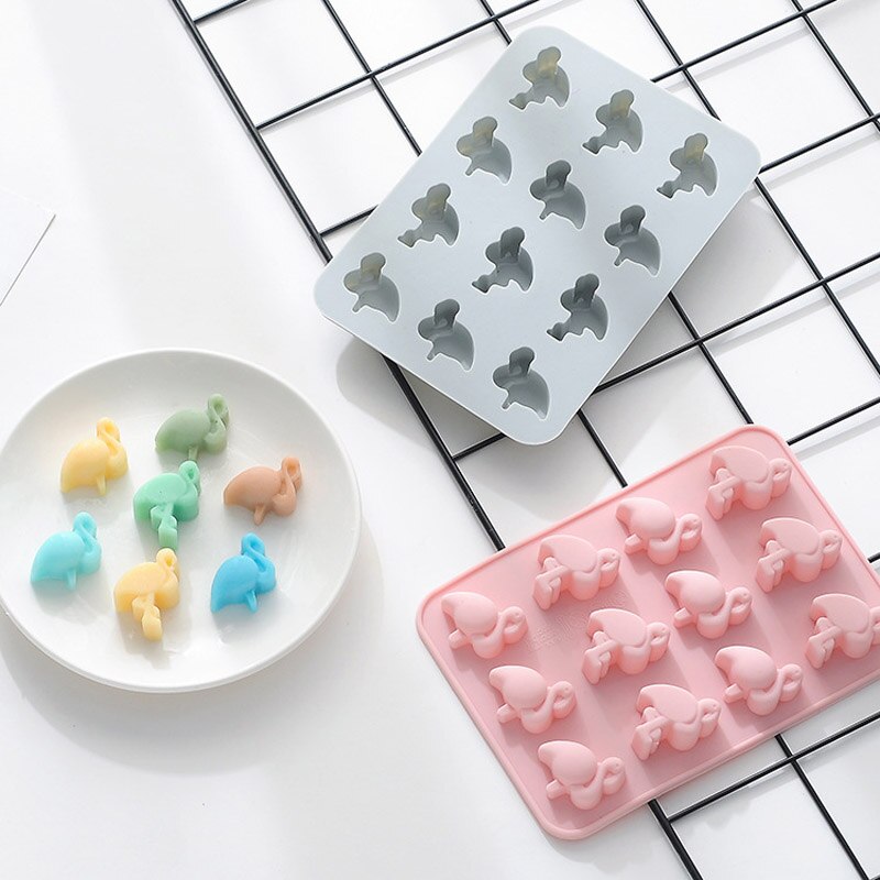 12 Grid Silicone Flamingo Mold 12 Grid Silicone Flamingo Mold