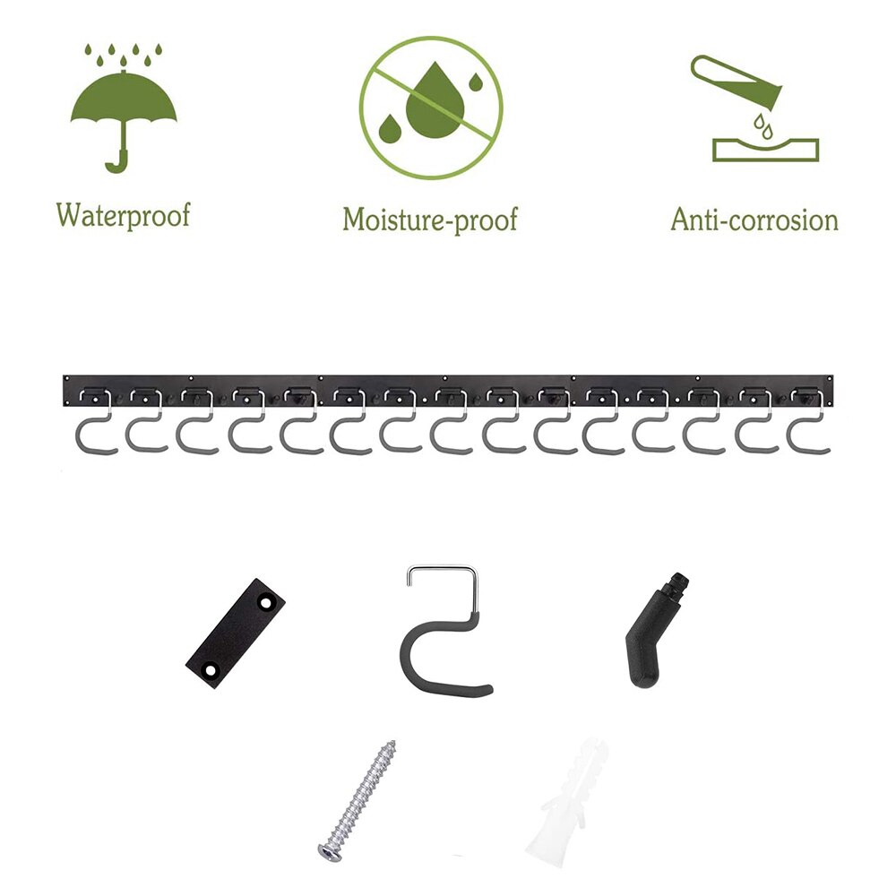 12 Hook Garage Tool Hanger with Screws 12 Hook Garage Tool Hanger with Screws