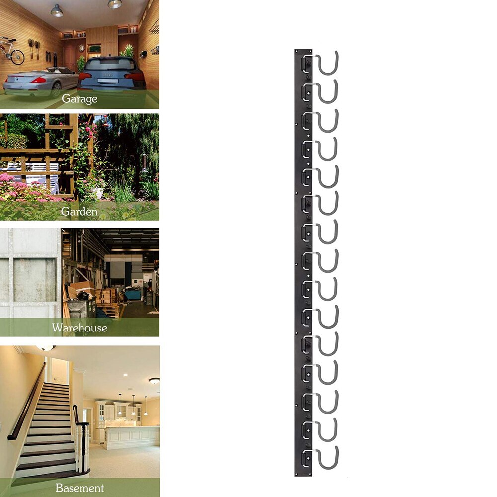 12 Hook Garage Tool Hanger with Screws 12 Hook Garage Tool Hanger with Screws
