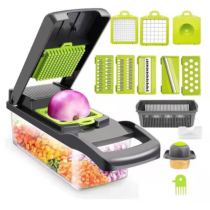 12 in 1 Multifunctional Vegetable Slicer Cutter Shredders Slicer With Basket Fruit Potato Chopper Carrot Grater 12 in 1 Multifunctional Vegetable Slicer Cutter Shredders Slicer With Basket Fruit Potato Chopper Carrot Grater