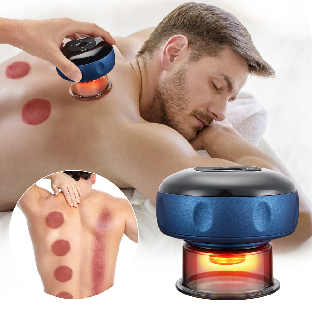 12 Level Electric Cupping Massage Device Wireless Gua Sha Vacuum Suction Cups Massage Negative Pressure Body Scraping
