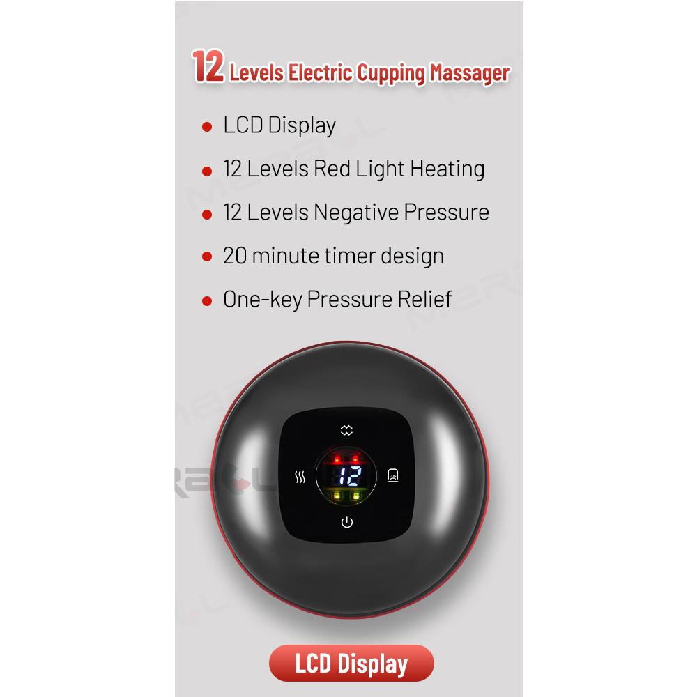 12 Level Electric Cupping Massage Device Wireless Gua Sha Vacuum Suction Cups Massage Negative Pressure Body Scraping 12 Level Electric Cupping Massage Device Wireless Gua Sha Vacuum Suction Cups Massage Negative Pressure Body Scraping