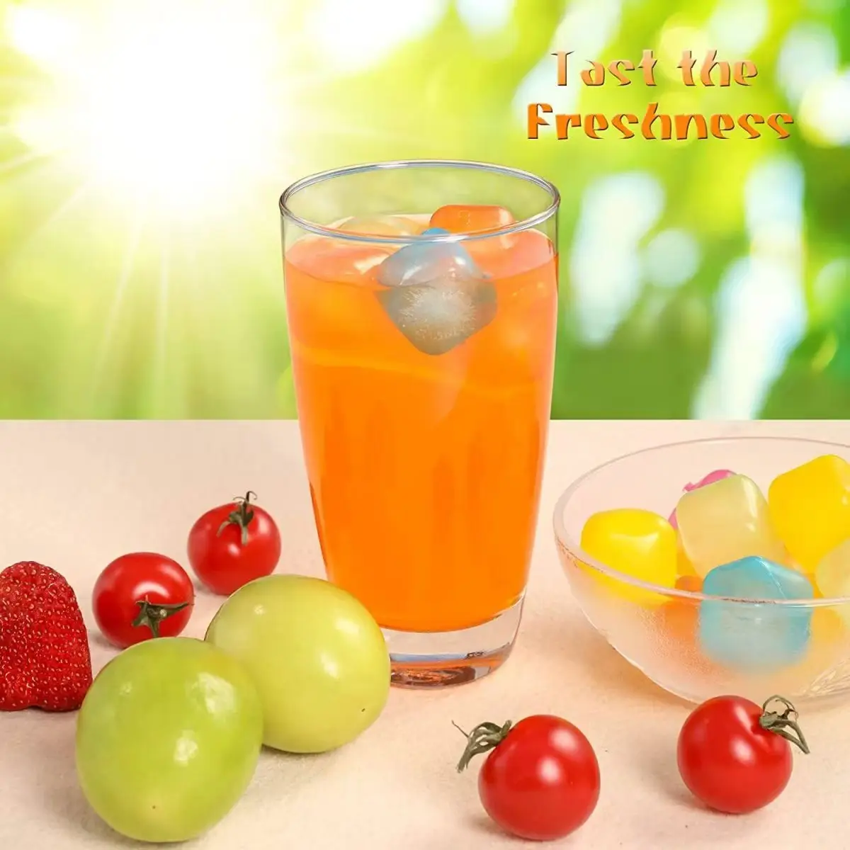 12-Piece Reusable Plastic Ice Cubes Set, Freezable Cooling Cubes for Drinks, Parties and Bars 12-Piece Reusable Plastic Ice Cubes Set, Freezable Cooling Cubes for Drinks, Parties and Bars