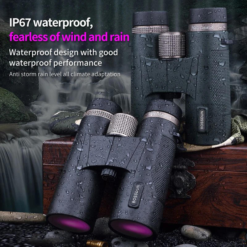 12×42 Professional Binoculars ED Lens BAK4 Prism Waterproof Metal Telescope Outdoor Bird watching Camping Traveling
