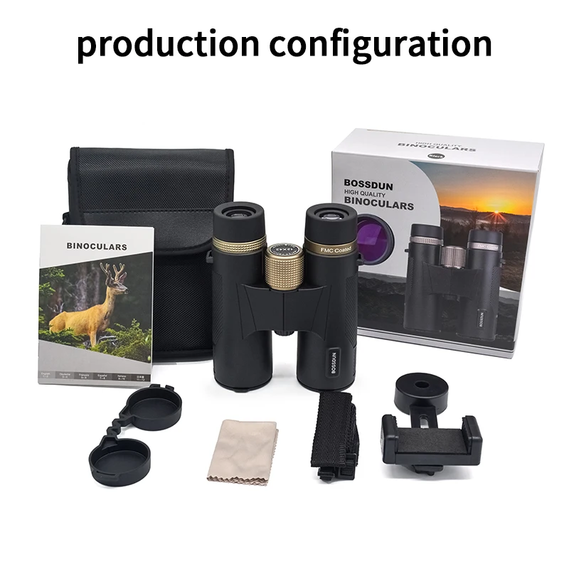12×42 Professional Binoculars ED Lens BAK4 Prism Waterproof Metal Telescope Outdoor Bird watching Camping Traveling