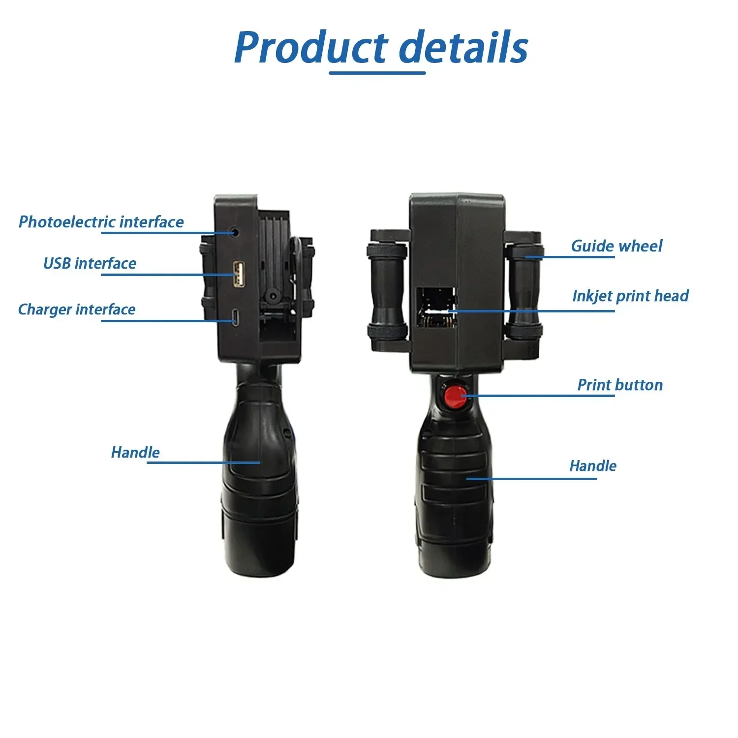 12.7mm Portable Printers Handheld Inkjet Printer Text QR Barcode Batch Number Logo Image Date Printing Machine 12.7mm Portable Printers Handheld Inkjet Printer Text QR Barcode Batch Number Logo Image Date Printing Machine