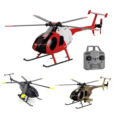 1:28 RC MD500 Helicopter Brushless Motor Dual-motor Remote Control Model 6-Axis Gyro Aircraft Toy One-click
