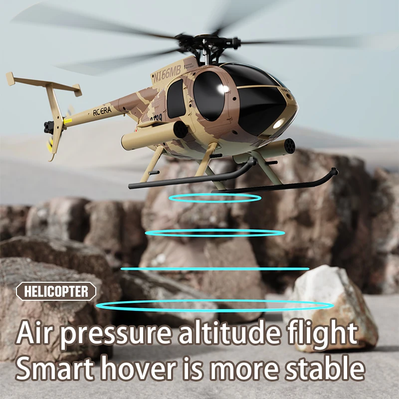 1:28 RC MD500 Helicopter Brushless Motor Dual-motor Remote Control Model 6-Axis Gyro Aircraft Toy One-click