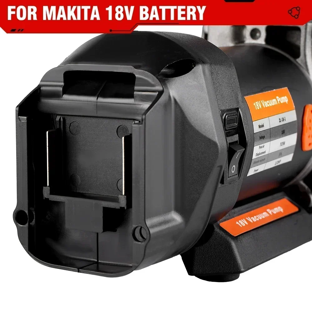 1/2HP 7CFM Refrigerant Vacuum Pump 1/4 Air inlet Refrigeration for Car Household Air Conditioning For Makita 18v Battery