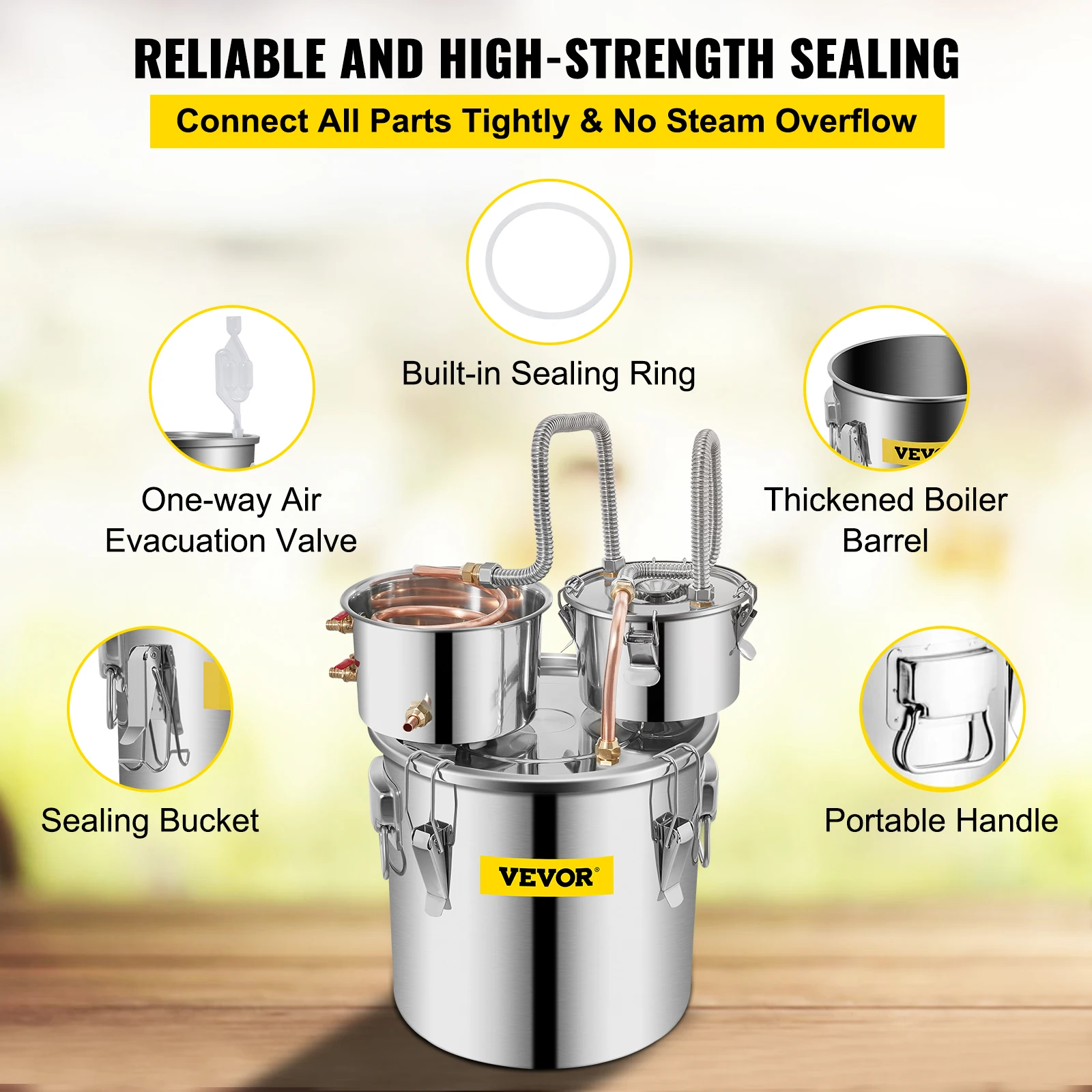 12L 20L 30L Alcohol Distiller Machine Beer Brewing Equipment DIY Wine Moonshine Apparatus Dispenser Kit for Home
