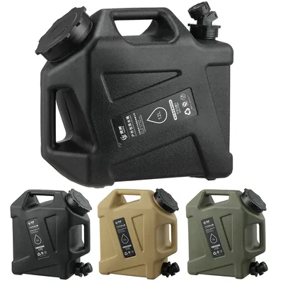 12L Camping Water Container Large Capacity Outdoor Water Bucket Portable Car Water Tank with Faucet for Camping Cooking