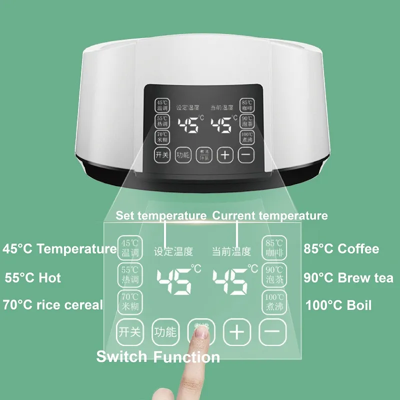 1.2L Infant Thermostatic Milk Regulator Kettle Hot Water Smart Insulation Pot Automatic Milk Warming Warm Milk Milk