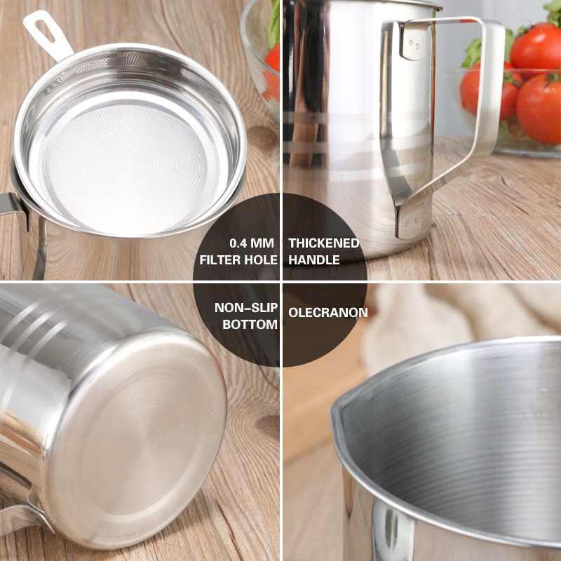 1.2L Stainless Cooking Oil Strainer 1.2L Stainless Cooking Oil Strainer