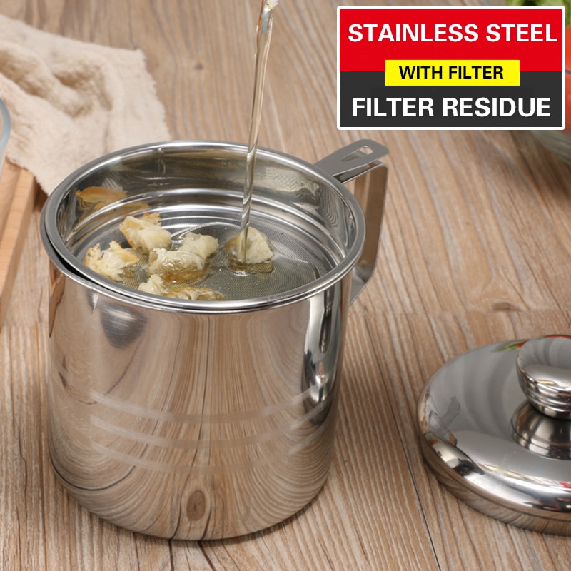 1.2L Stainless Cooking Oil Strainer 1.2L Stainless Cooking Oil Strainer