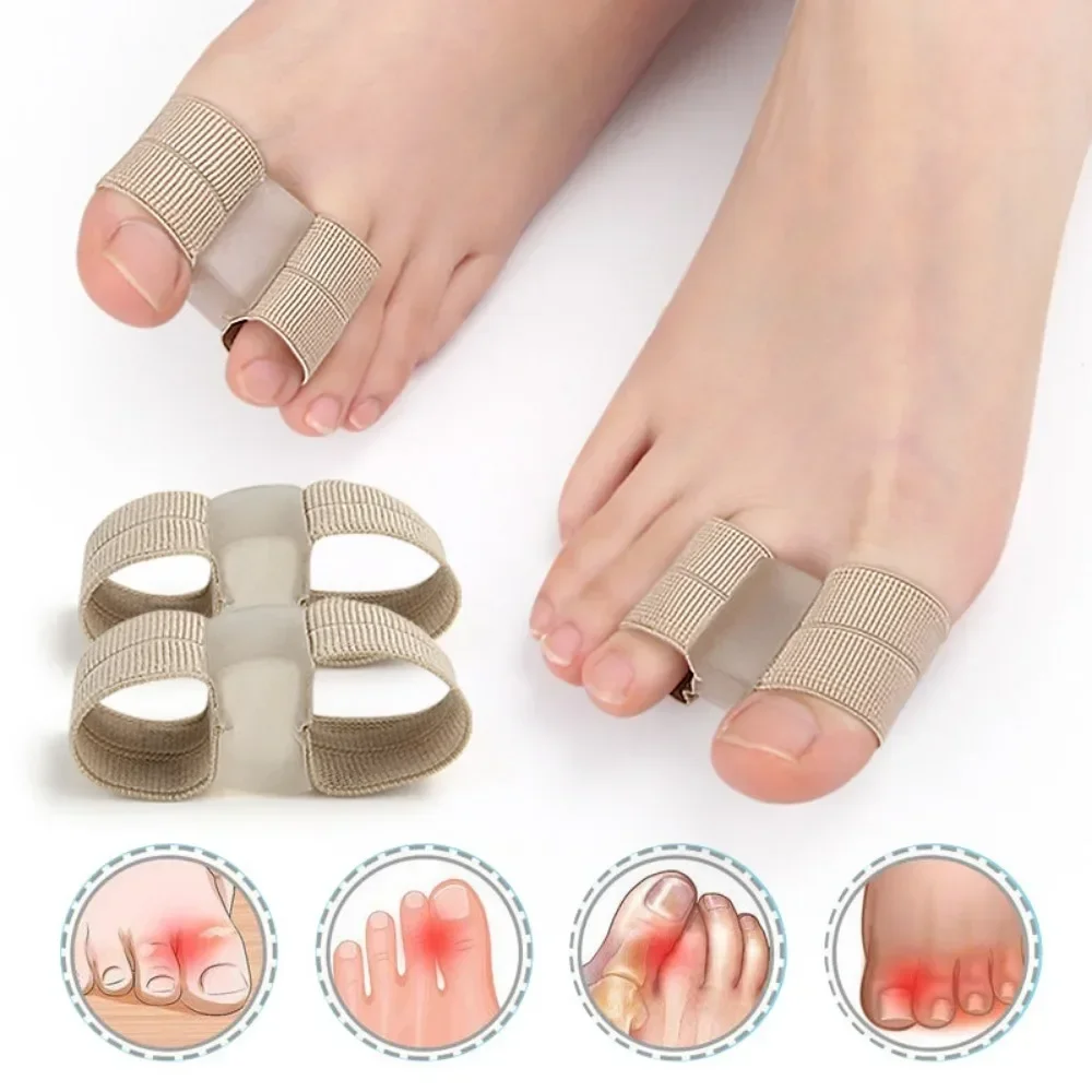 1/2Pc Two Toe Separator Hallux Valgus Bunion Corrector Orthotics Feet Bone Thumb Adjuster Correction Pedicure Feet