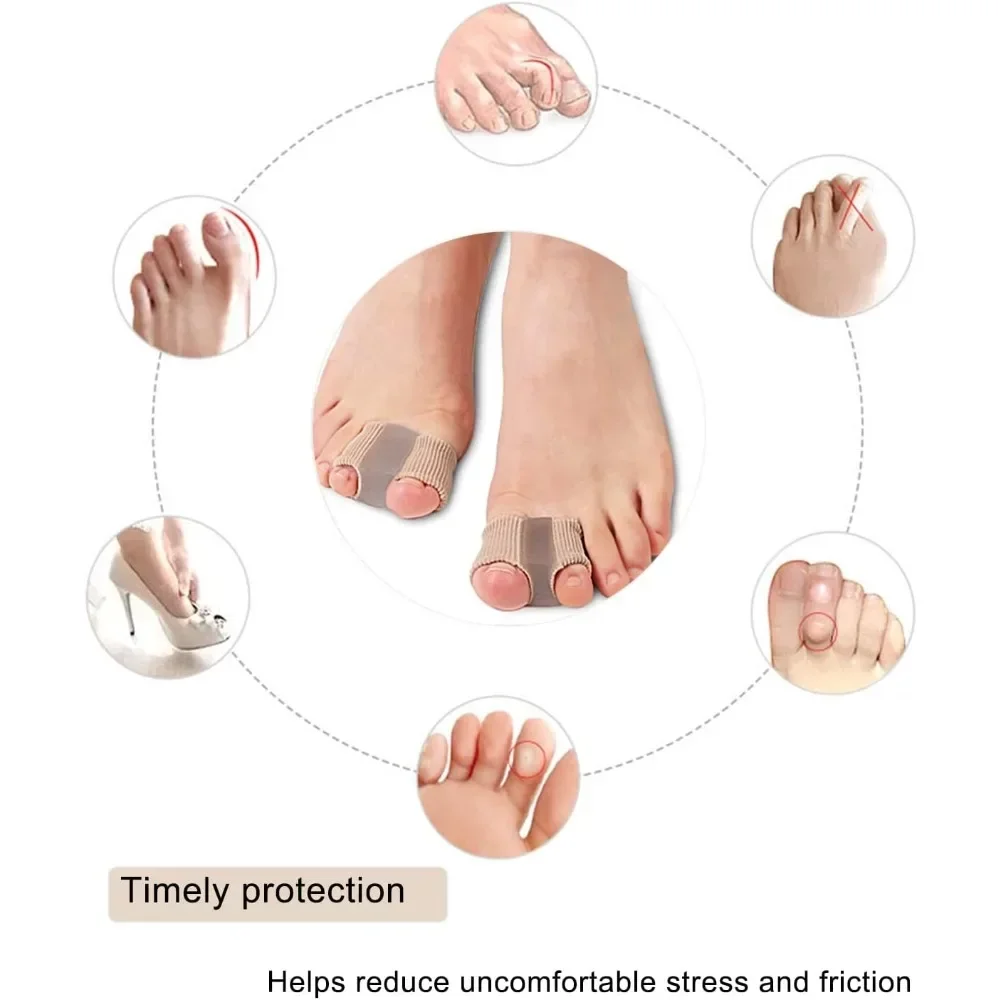 1/2Pc Two Toe Separator Hallux Valgus Bunion Corrector Orthotics Feet Bone Thumb Adjuster Correction Pedicure Feet
