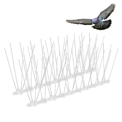 12Pcs Pigeon Spikes and Bird Repeller Deterrent Anti Bird Pigeon Repellent Stainless Steel Anti Pigeon Spikes Bird