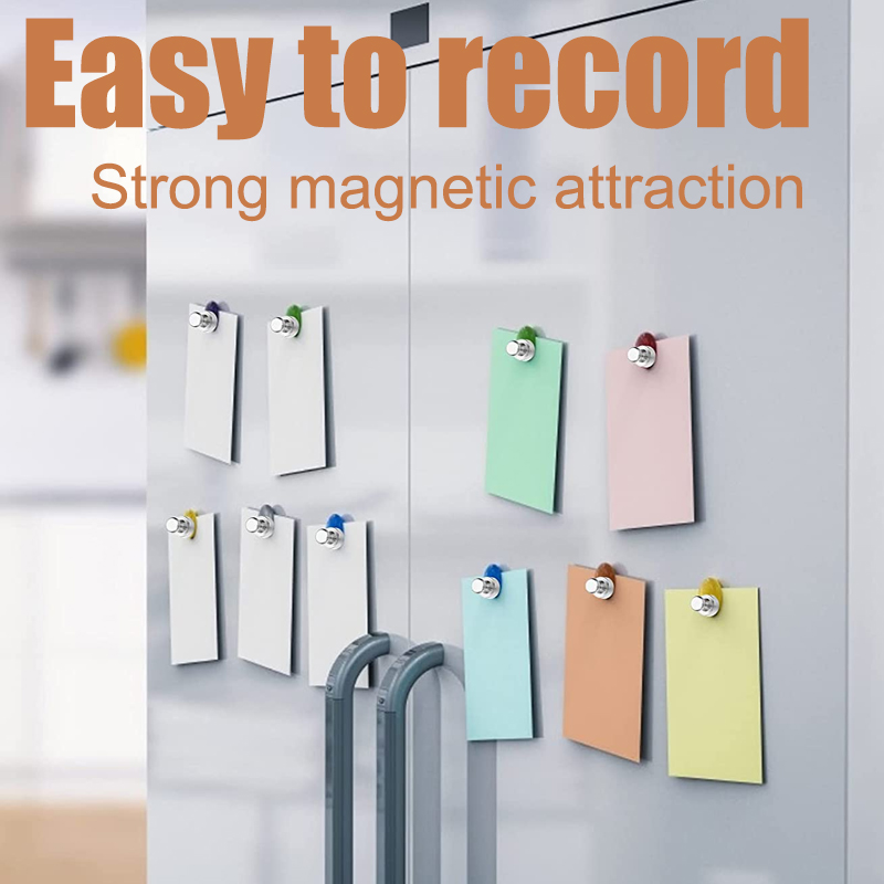 12pcs Super Strong Neodymium Magnetic Pushpins Sucker Thumbtack Durable Steel Magnet Push Pin for Refrigerator
