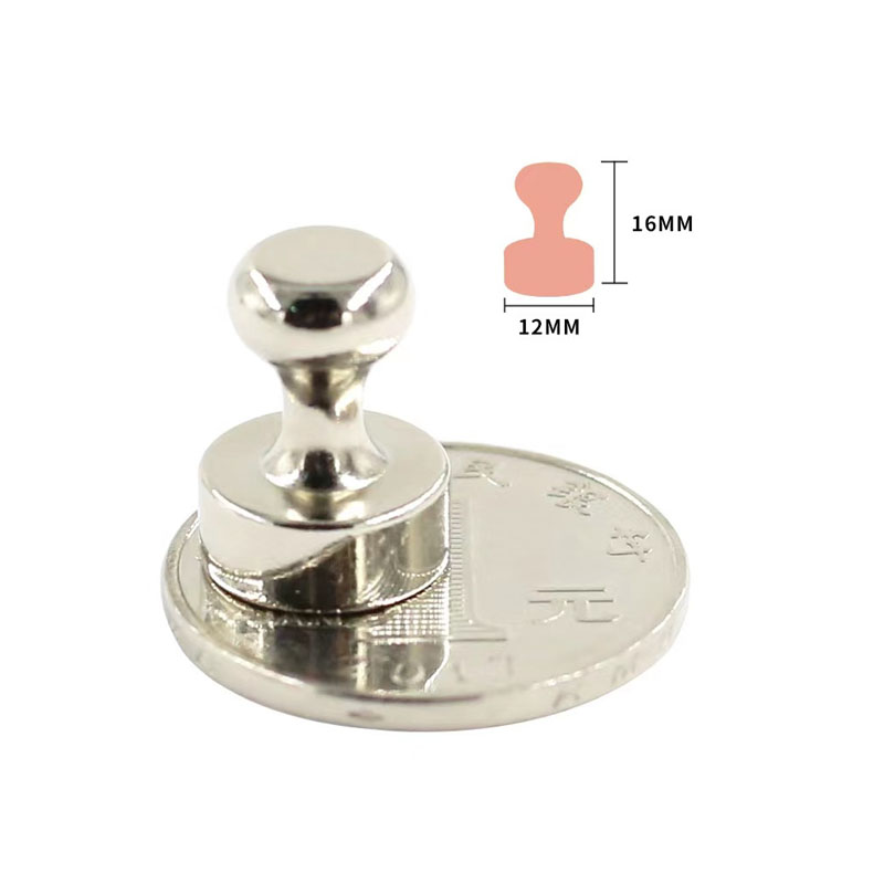 12pcs Super Strong Neodymium Magnetic Pushpins Sucker Thumbtack Durable Steel Magnet Push Pin for Refrigerator