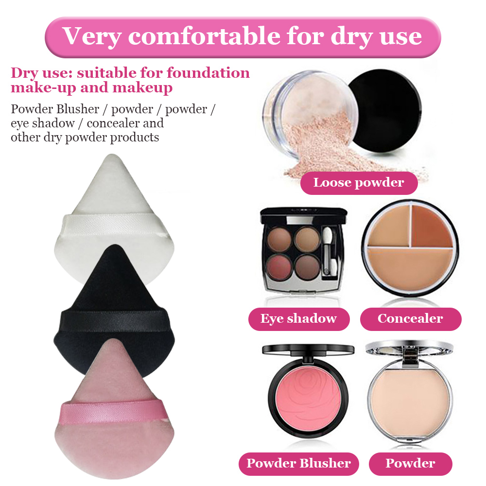 12Pcs Triangle Powder Puff Mini Face Makeup Sponge Cosmetics Soft Cotton Face Powder Puff Washable Velvet Makeup Puff 12Pcs Triangle Powder Puff Mini Face Makeup Sponge Cosmetics Soft Cotton Face Powder Puff Washable Velvet Makeup Puff