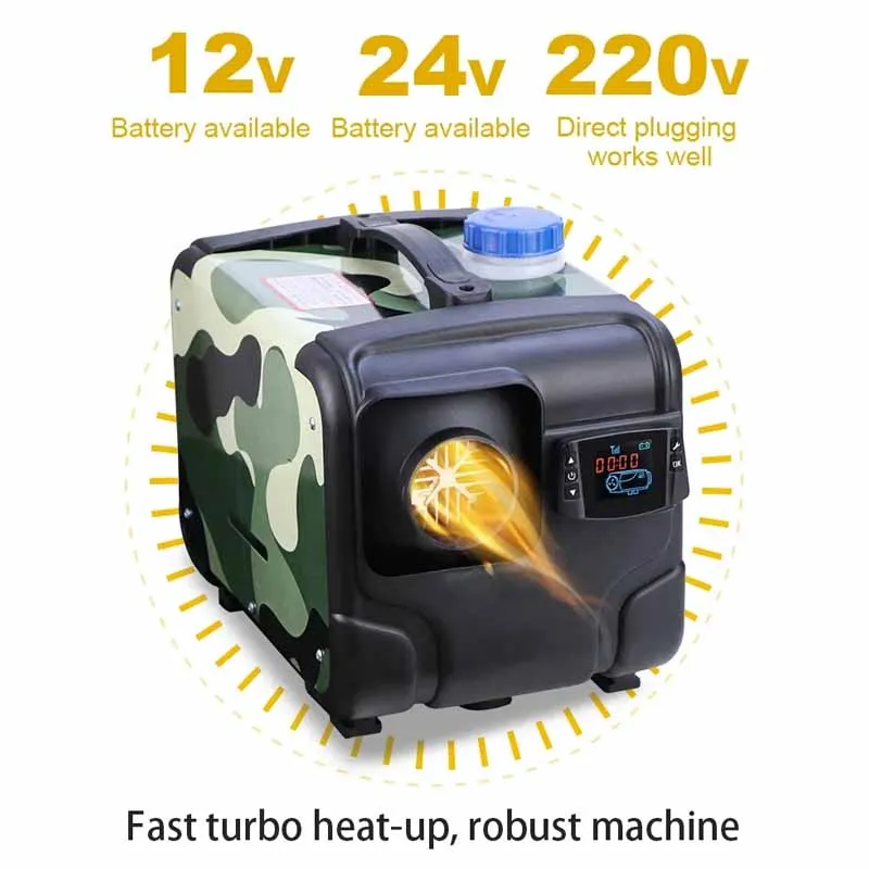 12V 24V 8000W Car Heater Air Diesel Heater Aluminum Shell Air Parking Heater Warmer Wireless LCD Remote Control Engine