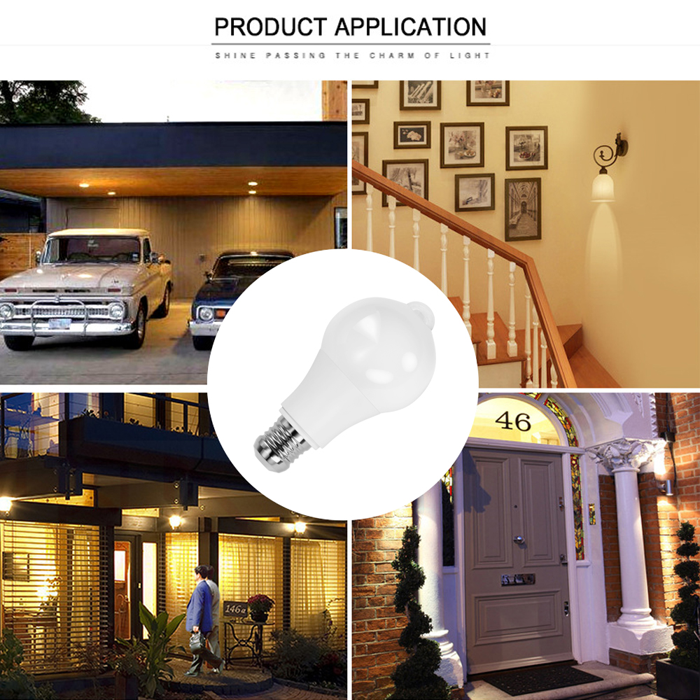 12W PIR Motion Sensor Light Bulb Ampoule LED E27 IP42 Outdoor Lighting Wall Lamp Dusk to Dawn Day Night Porch Light 12W PIR Motion Sensor Light Bulb Ampoule LED E27 IP42 Outdoor Lighting Wall Lamp Dusk to Dawn Day Night Porch Light