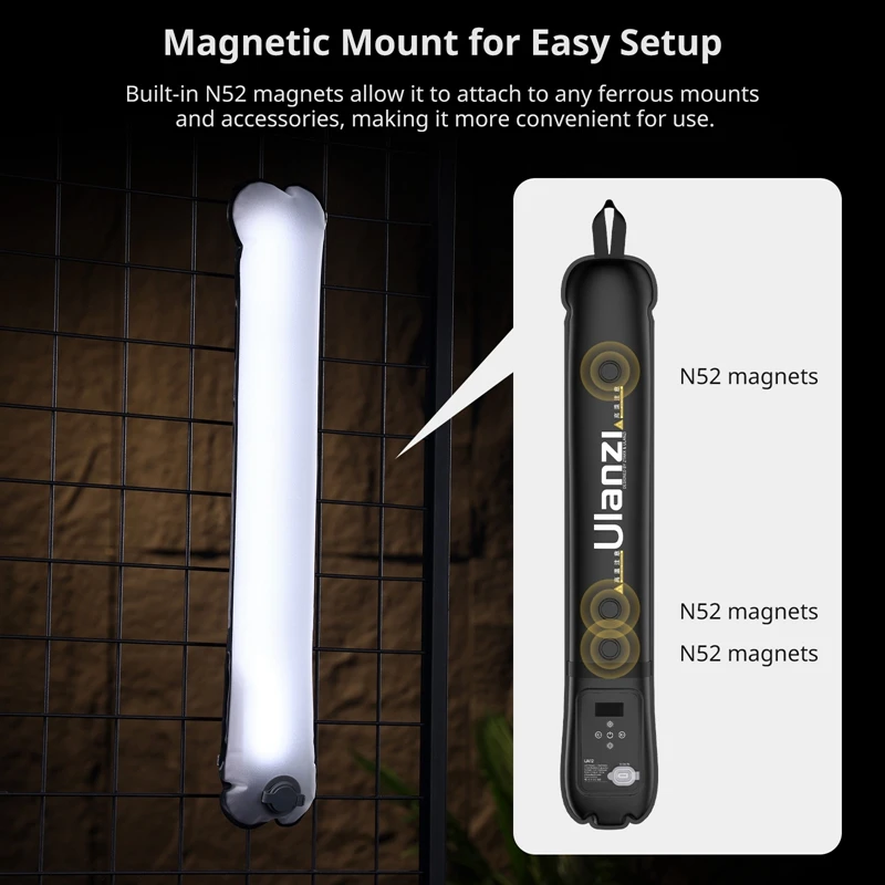 12W Portable Air Tube Light Bi-Color for Portrait Photograph Livestreaming 2700K-6500K CCT TPU Tube Light Stick