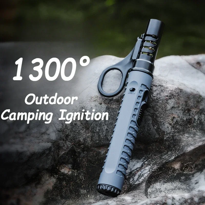1300° Outdoor Camping Ignition Portable Lighting Gun Stove Accessories Camping Barbecue Flamethrower Inflatable Igniter