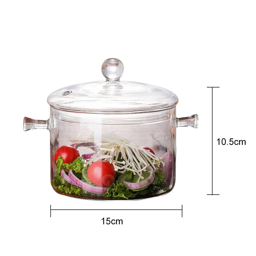 1300ml High Borosilicate Clear Glass Pot 1300ml High Borosilicate Clear Glass Pot