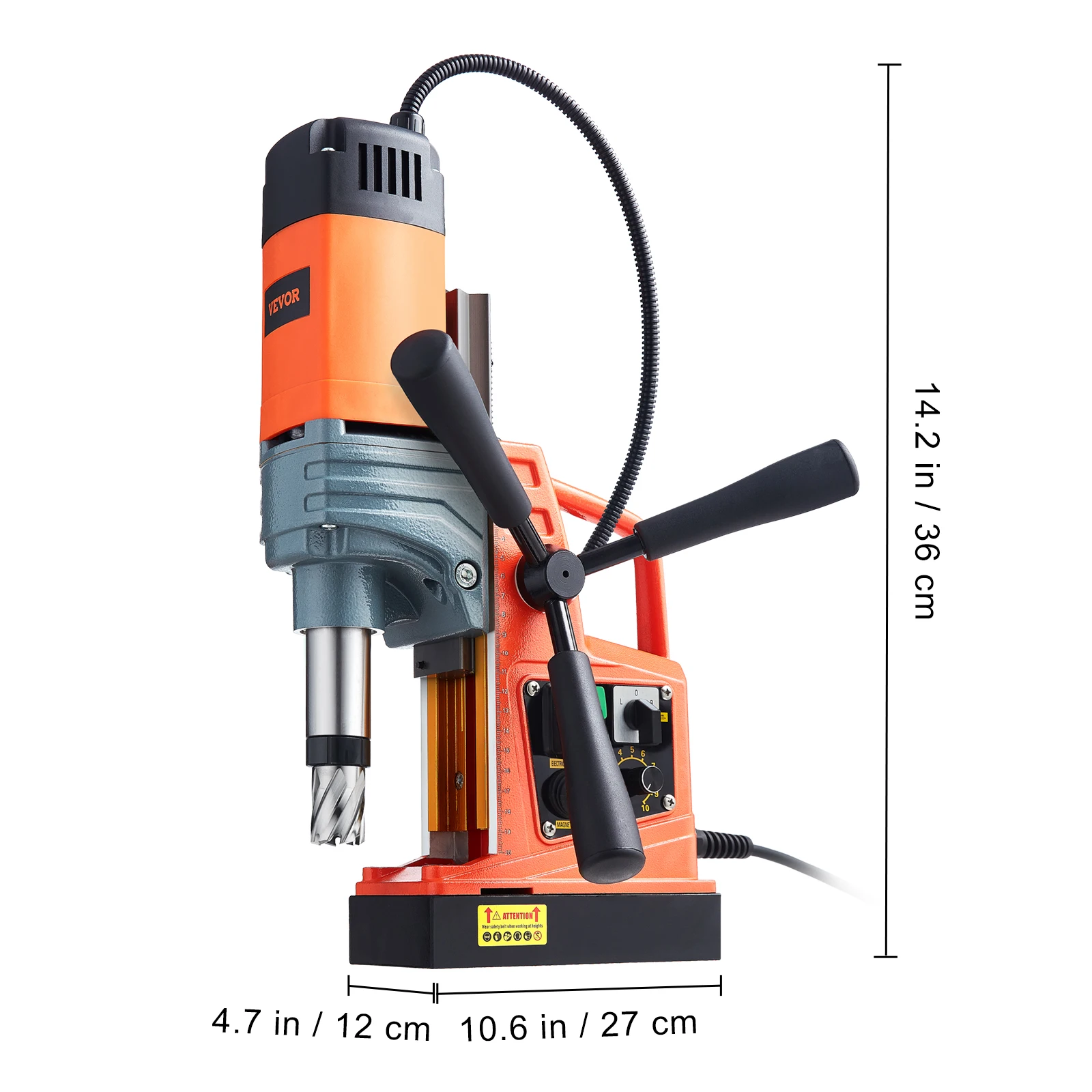 1300W or 1400W 2″ Electric Drilling Machine Magnetic Drill Press Boring Diameter Power Drill 1-Second Release Drill