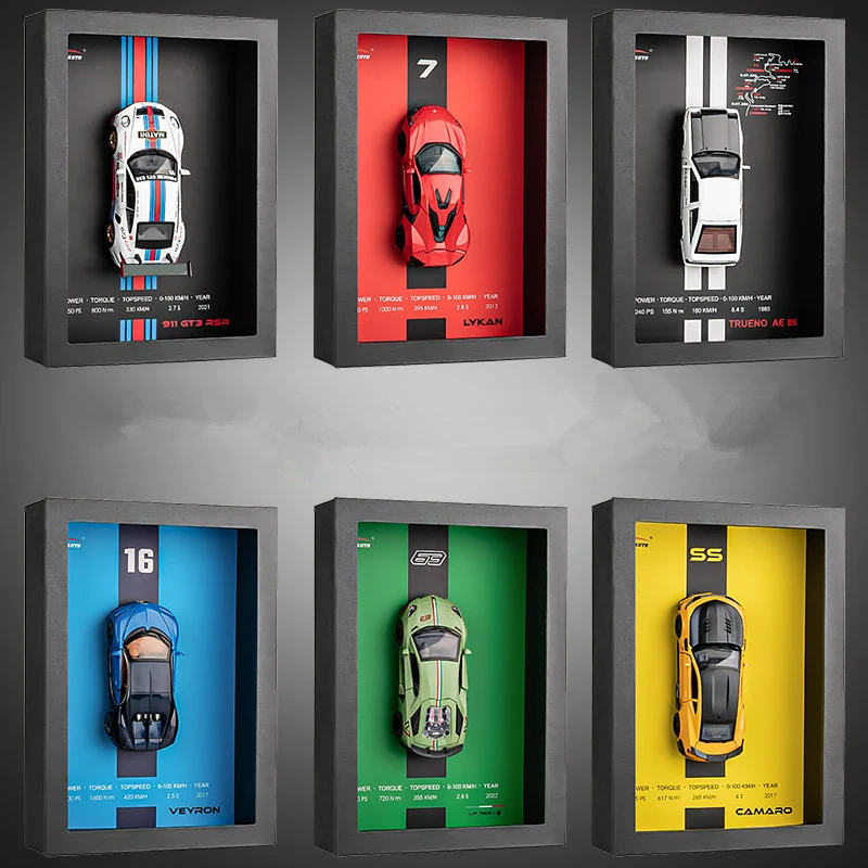 1:32 Photo Frame Version Alloy Metal Sports Car Model Simulation 3D Racing Car Hanging Painting Collection Kids Gifts 1:32 Photo Frame Version Alloy Metal Sports Car Model Simulation 3D Racing Car Hanging Painting Collection Kids Gifts