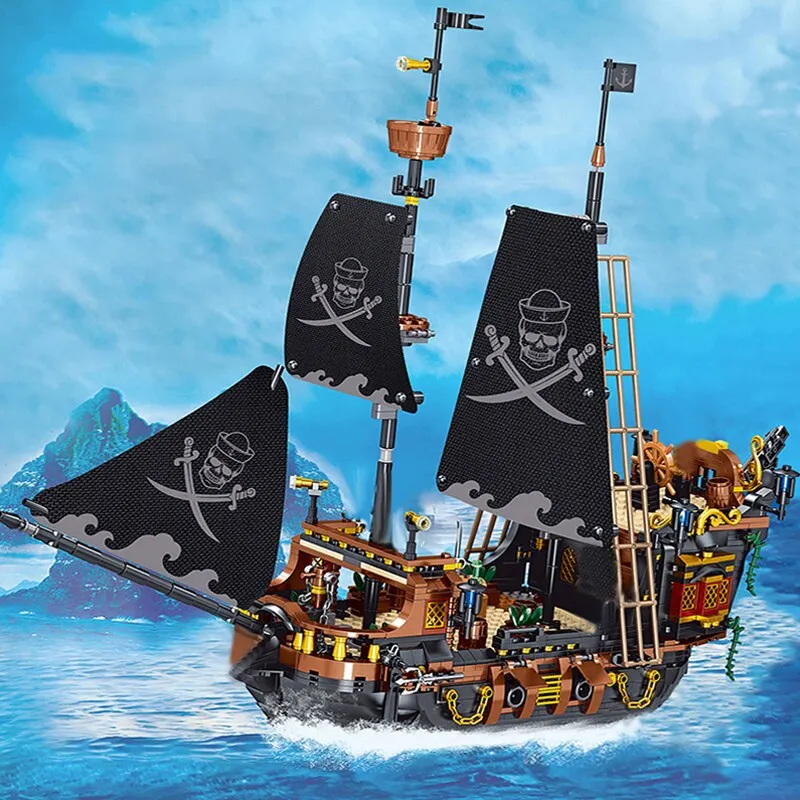 1,328pcs Pirate Ship Building Blocks Sailing Storm Ship MOC Model Bricks Kits Creative Desktop Decoration Children's 1,328pcs Pirate Ship Building Blocks Sailing Storm Ship MOC Model Bricks Kits Creative Desktop Decoration Children's