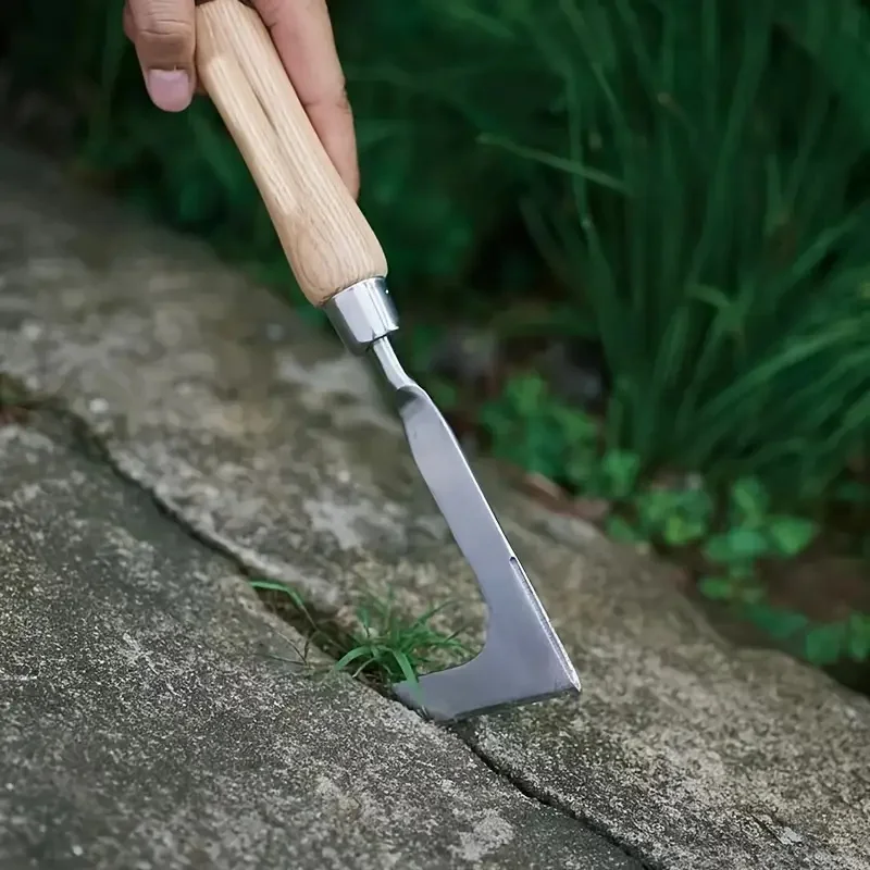 13.5inch L-shaped Stainless Steel Gap Weeding Tool Garden Hand Tool, For Clearing Weeds On Yard, Patio, Driveway 13.5inch L-shaped Stainless Steel Gap Weeding Tool Garden Hand Tool, For Clearing Weeds On Yard, Patio, Driveway