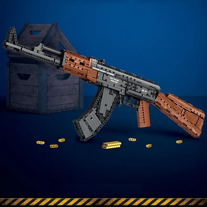 1366pcs AK47 Assault Rifle Model Building Blocks Military Army Weapon Shootable Imitation Gun Bricks Children's 1366pcs AK47 Assault Rifle Model Building Blocks Military Army Weapon Shootable Imitation Gun Bricks Children's