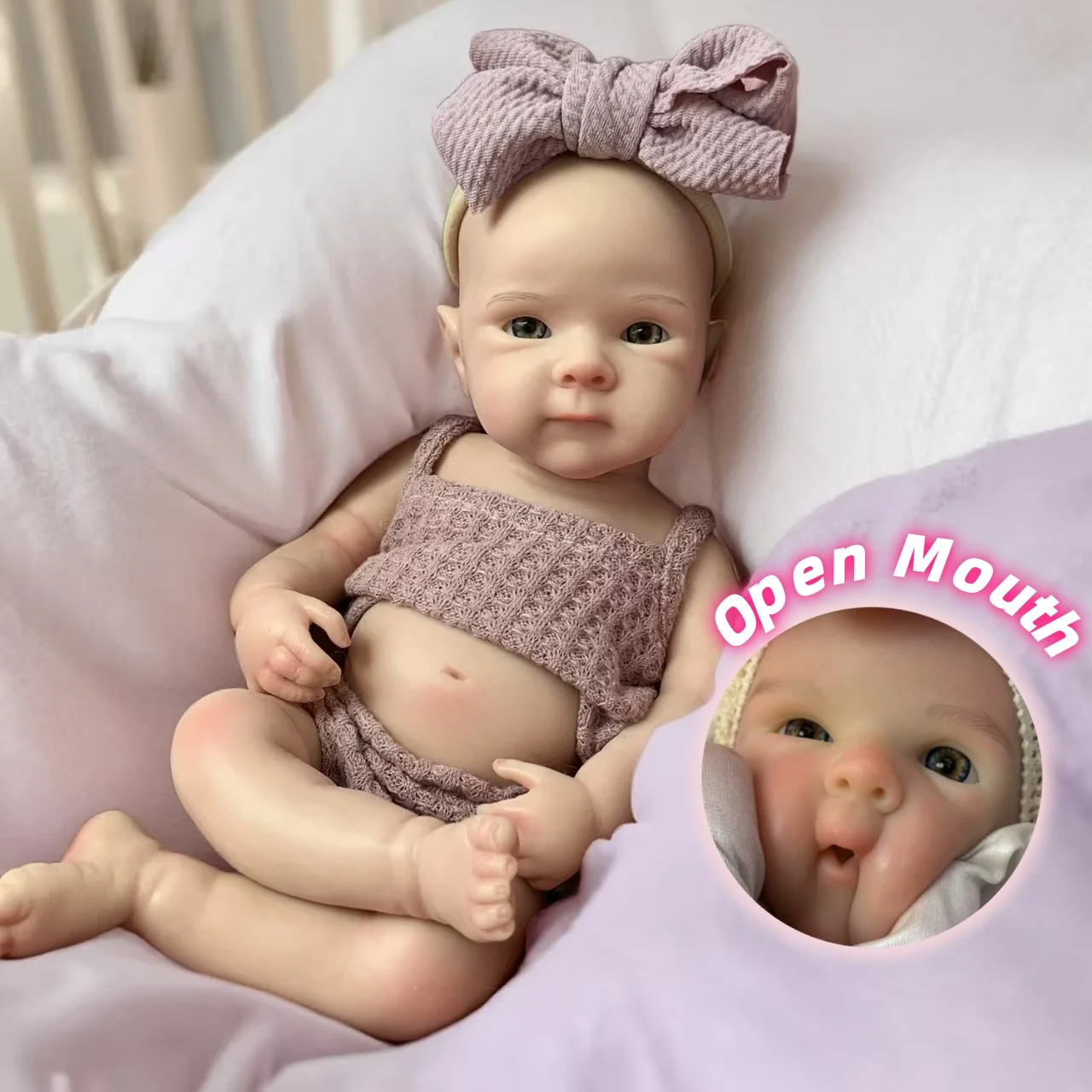 13Inch Waterproof Bettie Bebe Reborn Silicone Girl Doll With 2 Sets Outfits Handmade Paint Skin Soft Touch Newborn