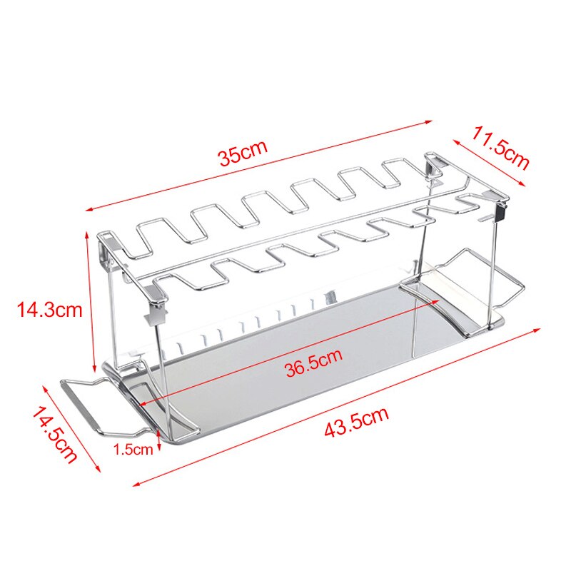 14 Slots Stainless Steel Chicken Leg Grill Rack
