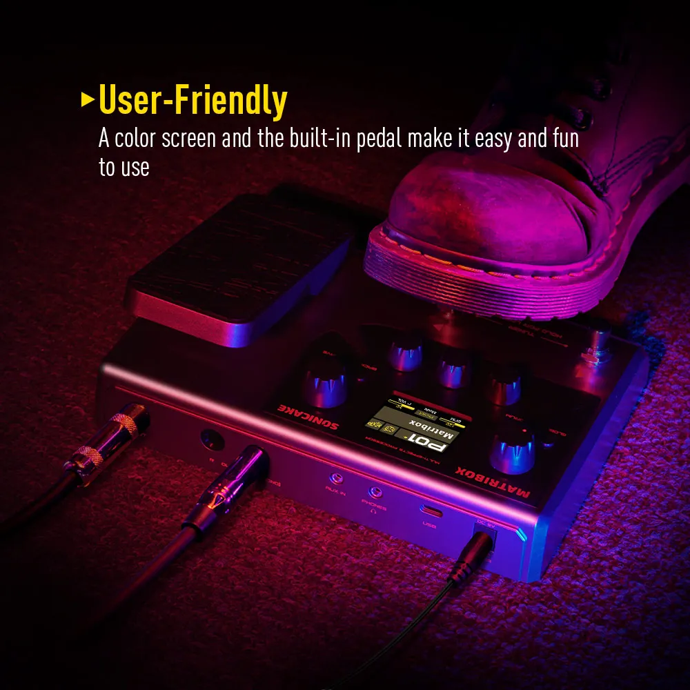 140 Built-in Guitar/Bass/Acoustic Multi Effects Processor with Expression pedal Looper Modeling AMP QME-50 140 Built-in Guitar/Bass/Acoustic Multi Effects Processor with Expression pedal Looper Modeling AMP QME-50