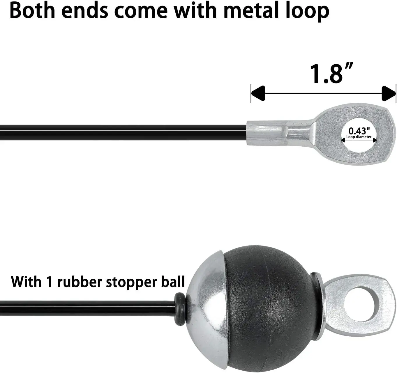 1.4/1.8/2/2.5M Steel Wire Rope DIY Heavy Duty Multi Gym Cable Fitness Pulley Machine Home Fitness Exercise Equipment 1.4/1.8/2/2.5M Steel Wire Rope DIY Heavy Duty Multi Gym Cable Fitness Pulley Machine Home Fitness Exercise Equipment