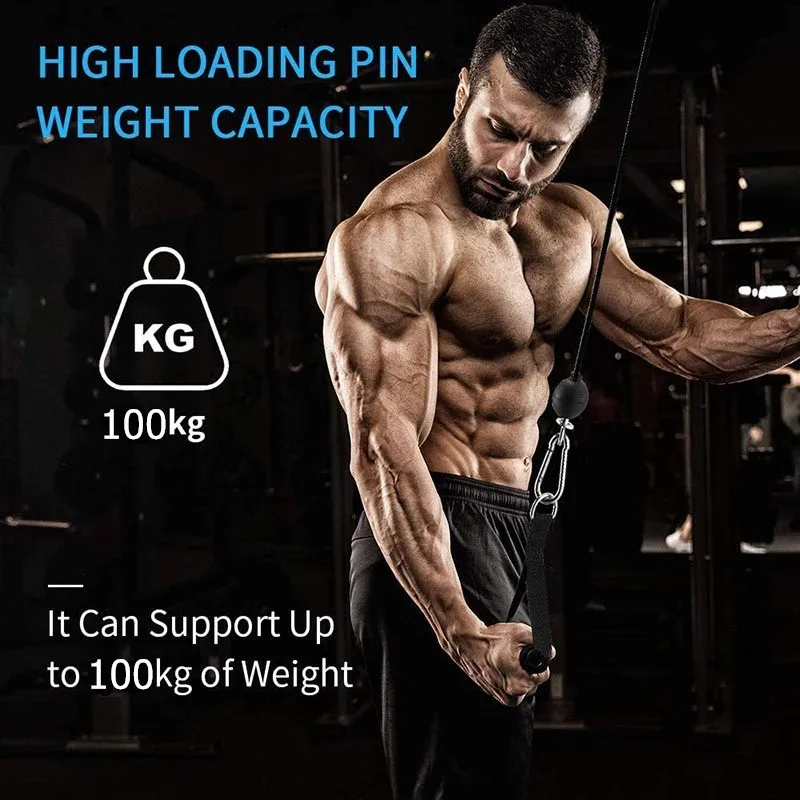 1.4/1.8/2/2.5M Steel Wire Rope DIY Heavy Duty Multi Gym Cable Fitness Pulley Machine Home Fitness Exercise Equipment 1.4/1.8/2/2.5M Steel Wire Rope DIY Heavy Duty Multi Gym Cable Fitness Pulley Machine Home Fitness Exercise Equipment