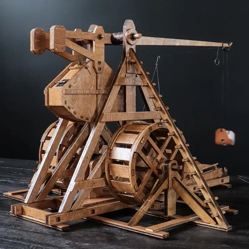 1:48 Rotary Counterweight Trebuchet Catapult DIY Ancient Chariot Model Siege Car Wooden 3D Puzzle Need Assembly 1:48 Rotary Counterweight Trebuchet Catapult DIY Ancient Chariot Model Siege Car Wooden 3D Puzzle Need Assembly